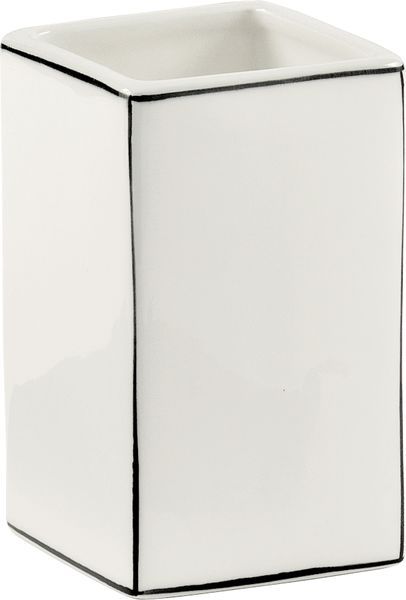 Gedy Lucrezia, настольный керамический стакан, цвет белая керамика