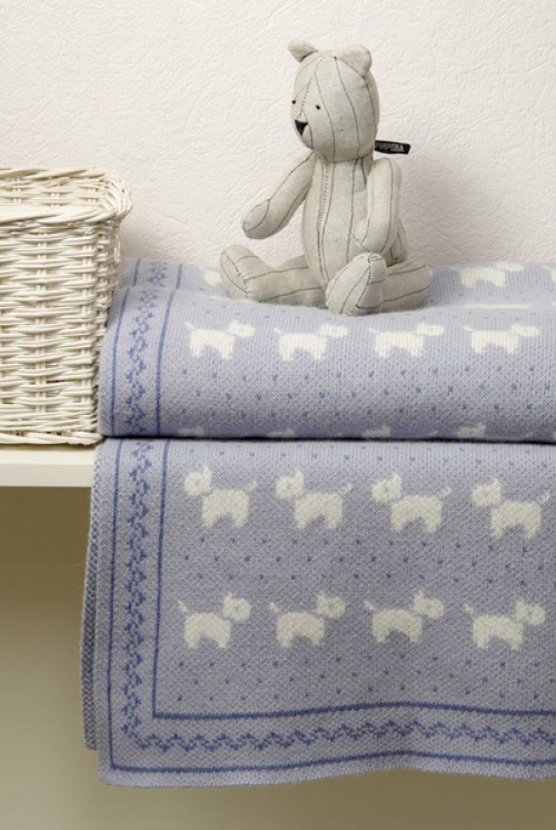 Шерстяной плед Imperio 229 голубой