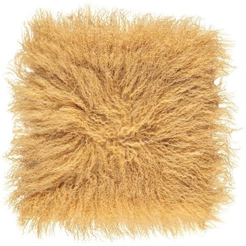 Подушка мех тибетской козы Imperial Yellow NCL1059