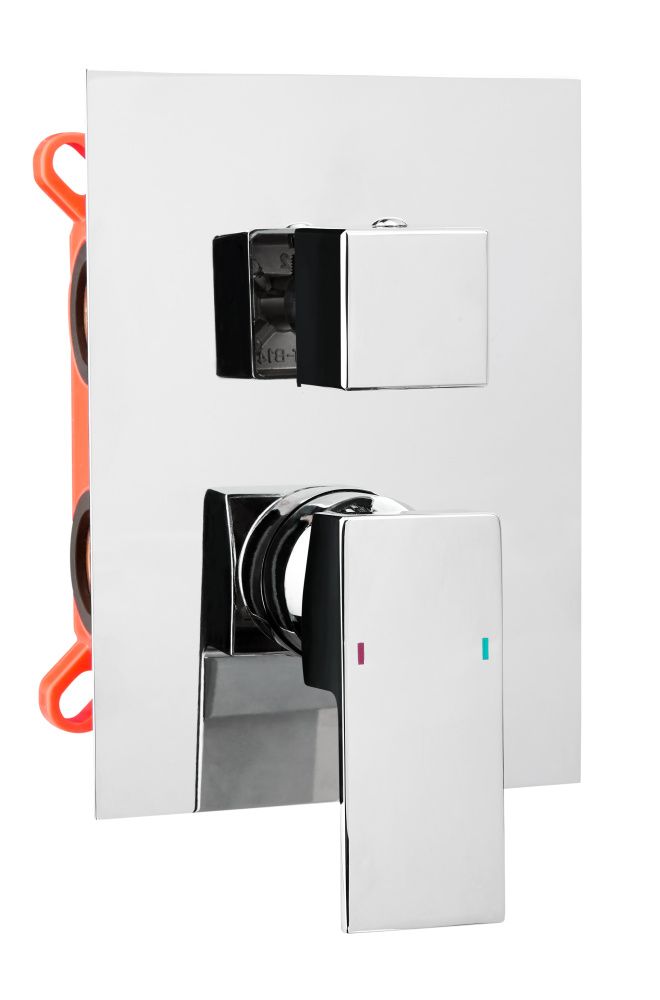 AQG Bold, встраиваемый смеситель для душа на 2 выхода, с дивертером, цвет хром