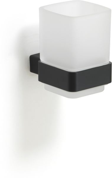 Gedy Lounge, настенный стеклянный стакан, цвет черный матовый