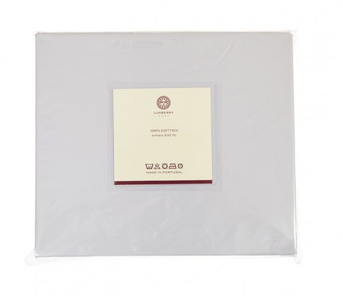 Простынь прямая сатин серый жемчуг