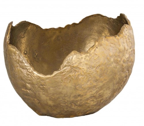 Ваза дизайнерская большая Bowl Urban золотая