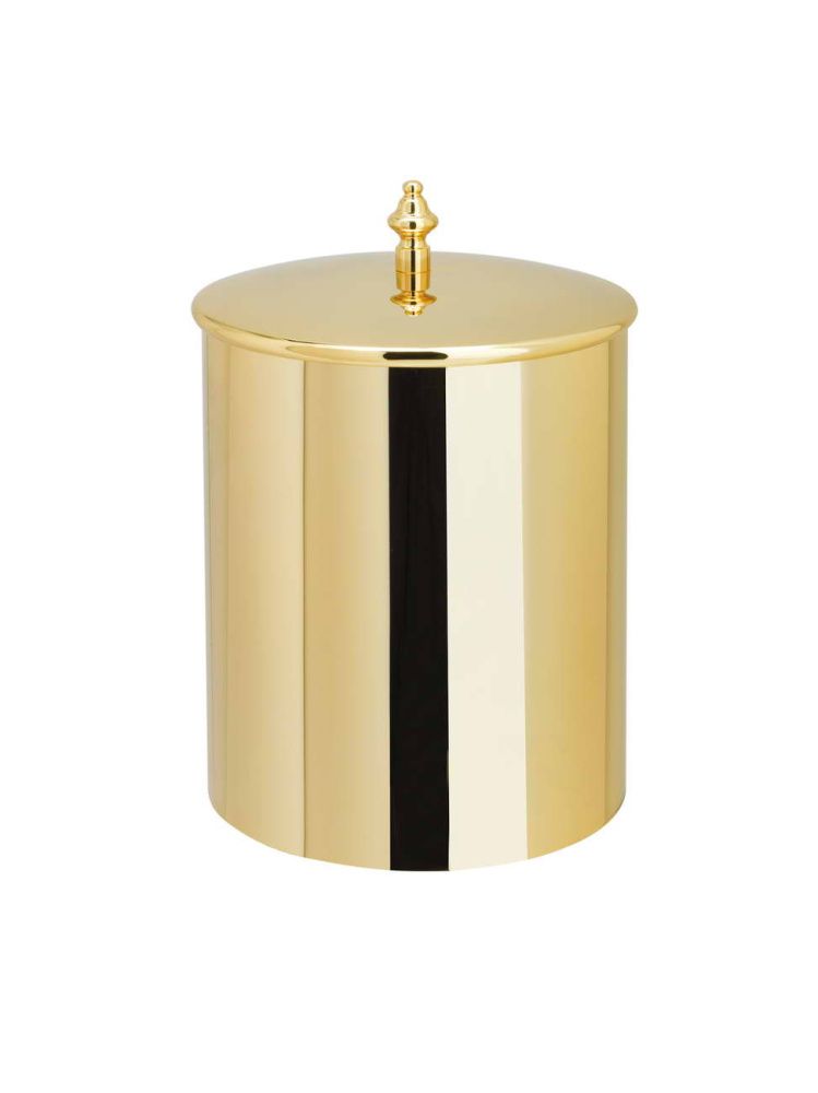 Stil Haus, круглое ведро с крышкой, ручка от коллекции Prisma, цвет золото