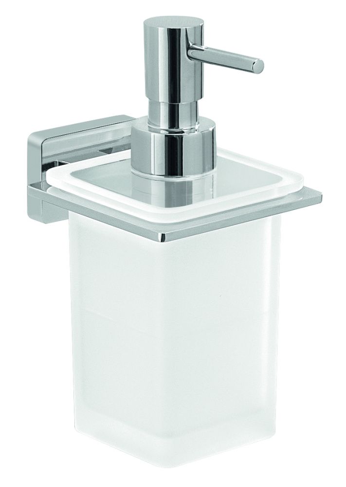 Gedy Atena, настенный стеклянный дозатор c металлической помпой, цвет хром