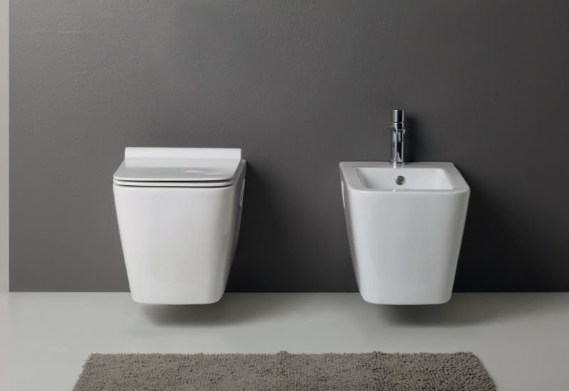 Neroceramica Aliseo 4.0, унитаз подвесной 54,5х35 + сиденье с микролифтом, цвет белый