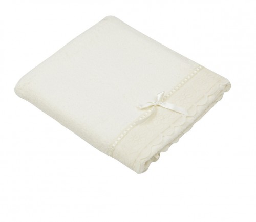 Полотенце с кружевом Buratto белое