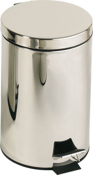 Sanibano, круглый контейнер для мусора, 5 литров, цвет хром