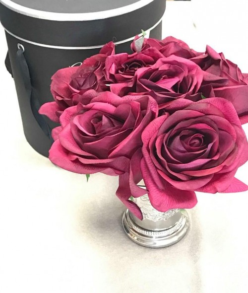 Парфюм Букет 7 Роз в ведерке Carmine red