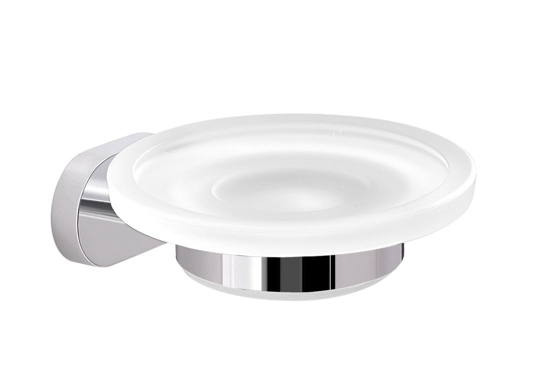 Gedy Bernina, настенная стеклянная мыльница, цвет хром