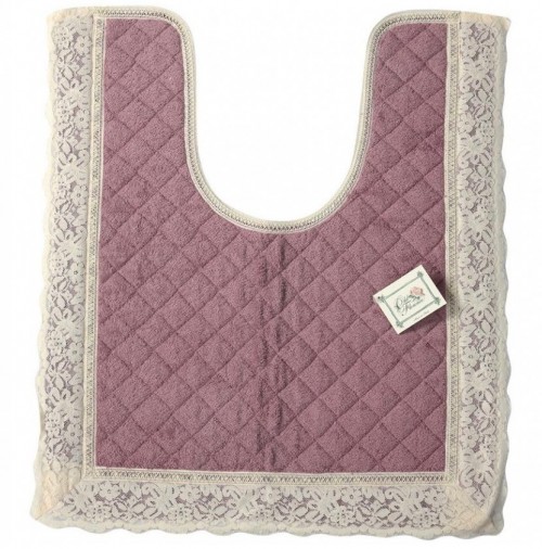 Махровый коврик для туалет Валансье розовый