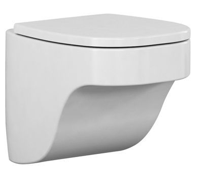 Neroceramica Enigma, унитаз подвесной 55х37,5 с сиденьем микролифт, цвет белый