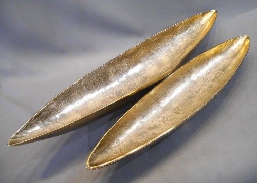 Ваза поднос золотой Boat Bowl