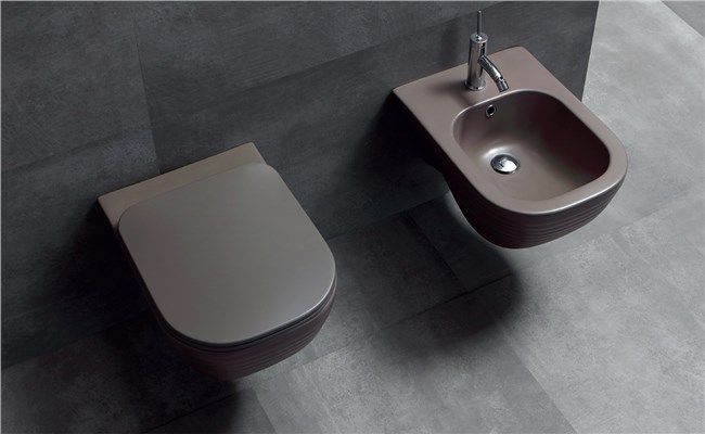 Disegno ceramica Loom, подвесное биде, c крепежом, 52,5x37 см, цвет beaver