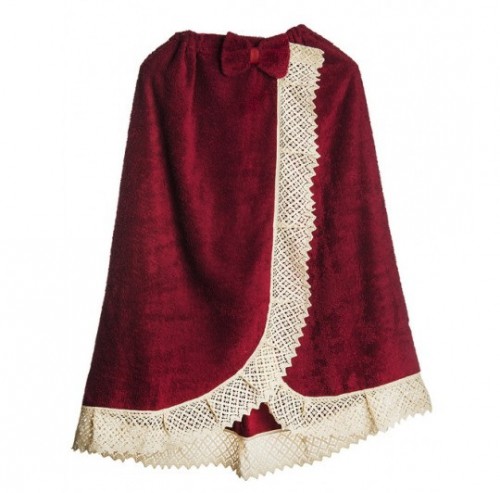 Парео с кружевом Rombetti красное
