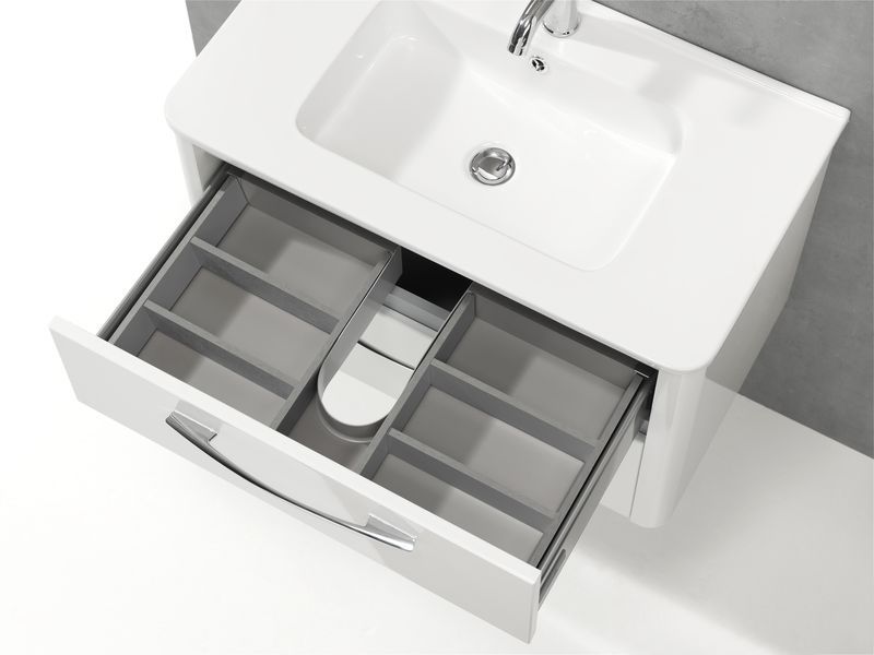 IBX, керамическая раковина 80 см, цвет белый