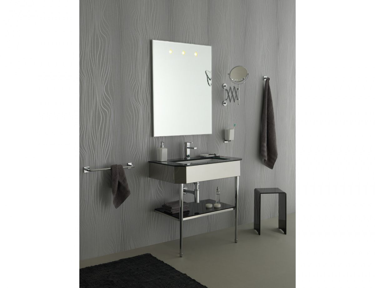 Консоль Stil Haus Diva, для ванной комнаты с раковиной, цвет хром