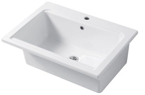 Disegno ceramica Landscape, накладная и встраиваемая постирочная/хозяйственная раковина SCOTLAND 71х51хh28 см, цвет белый глянцевый