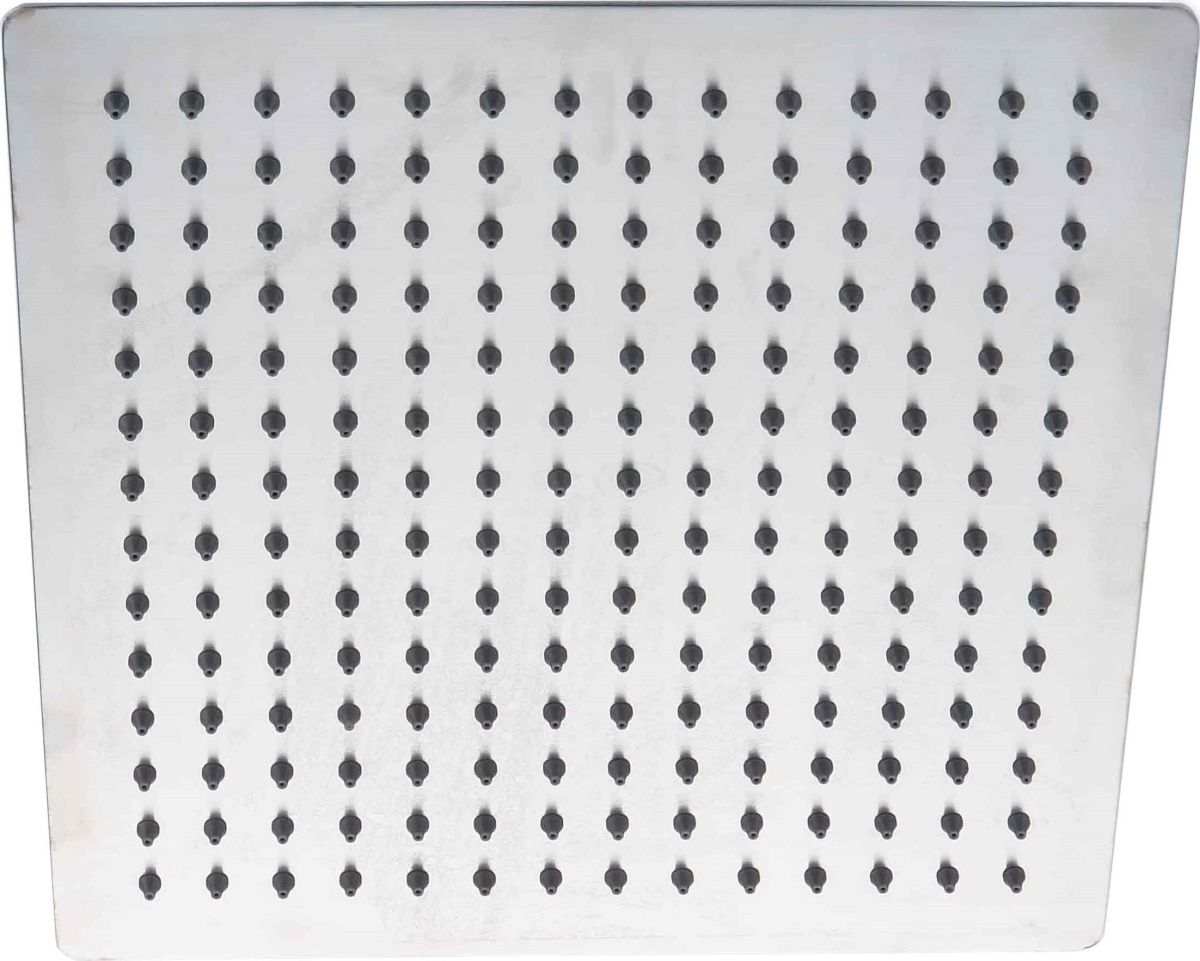 AQG, душевая квадратная ультраплоская антикальковая головка ATLACC 25х25 см, цвет хром