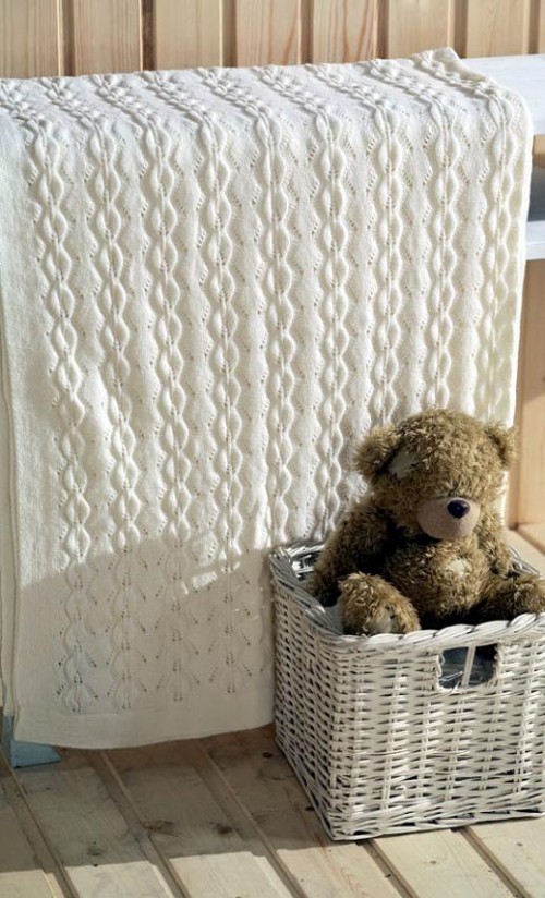 Шерстяной плед Imperio 77 белый