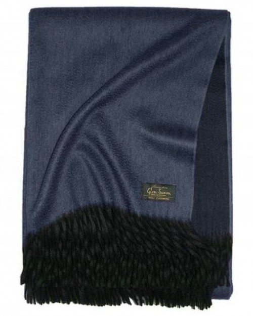 Элитный кашемировый плед UNI BKL 122 blue