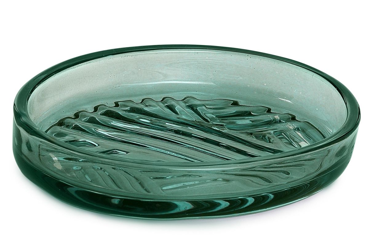 Gedy Corinne, настольная стеклянная мыльница, цвет зеленый