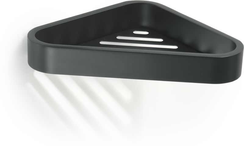 Gedy Outline, решётка угловая 1-уровневая, цвет черный матовый