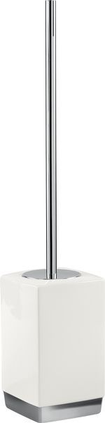 Gedy Lucy, напольный керамический ерш, цвет хром - белая керамика