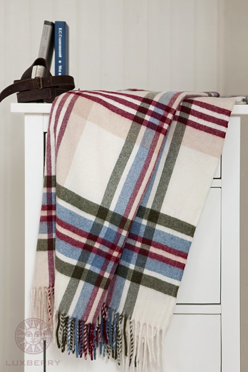 Плед шерстяной LUX 32 красный