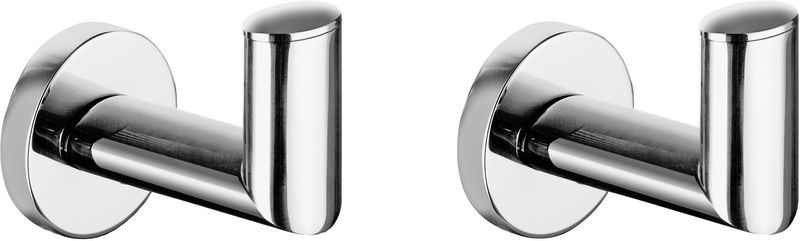 Gedy Demetra, набор из 2-х крючков, цвет хром