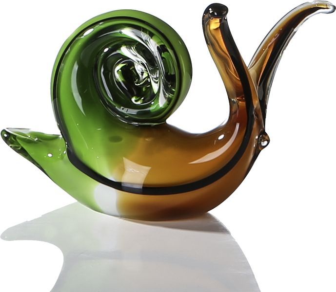 Casablanca, стеклянная фигурка "Улитка", цвет коричнево-зеленый