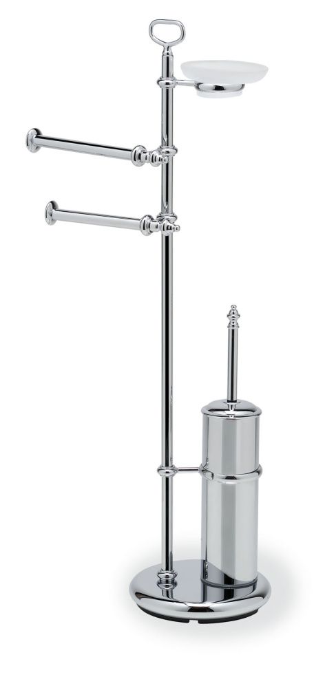 Stil Haus Elite, стойка: мыльница + полотенцедерж. + бумагодержатель + ёрш металлический, цвет хром