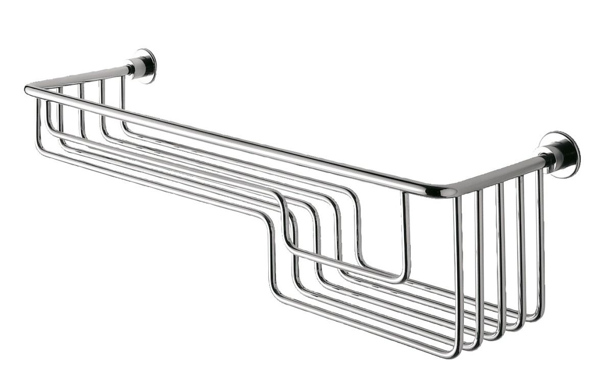 Gedy, решётка прямоугольная 1-уровневая с двумя глубинами (42,5х13хh11,5), цвет хром