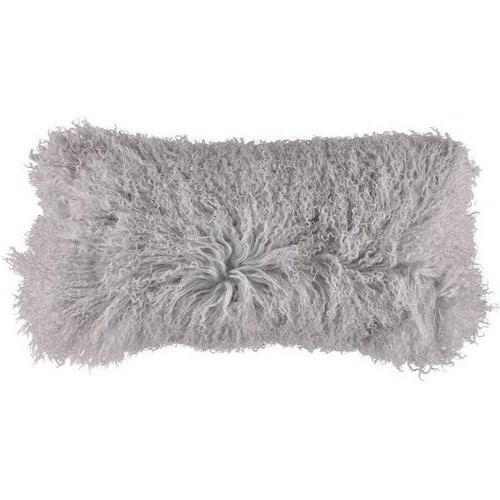Подушка мех тибетской козы Light Grey NCL1060