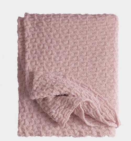 Плед шерстяной Caprice розовый